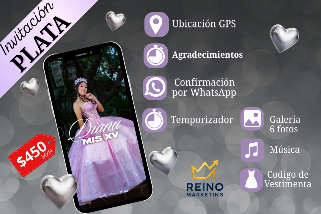 Invitación paquete Plata